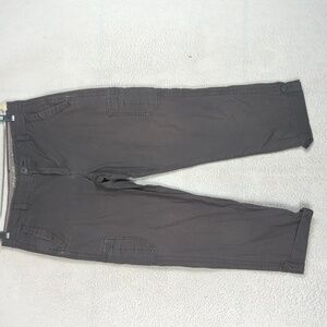 Eddie Bauer Women's Gray Slightly Curvy Cropped Cargo Pants Size 6‎